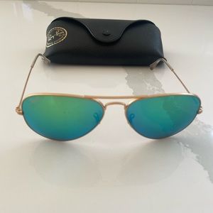 Ray ban green blue mirrored sunglasses